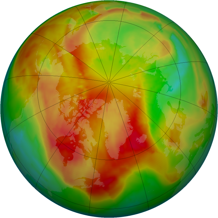 Arctic ozone map for 17 March 2015